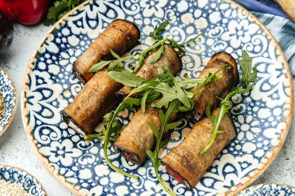 Роллы из баклажанов