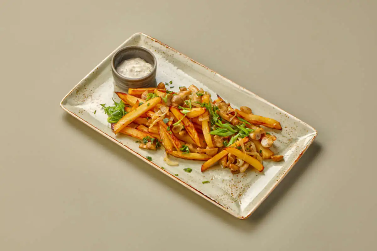 Картофель жареный с грибами