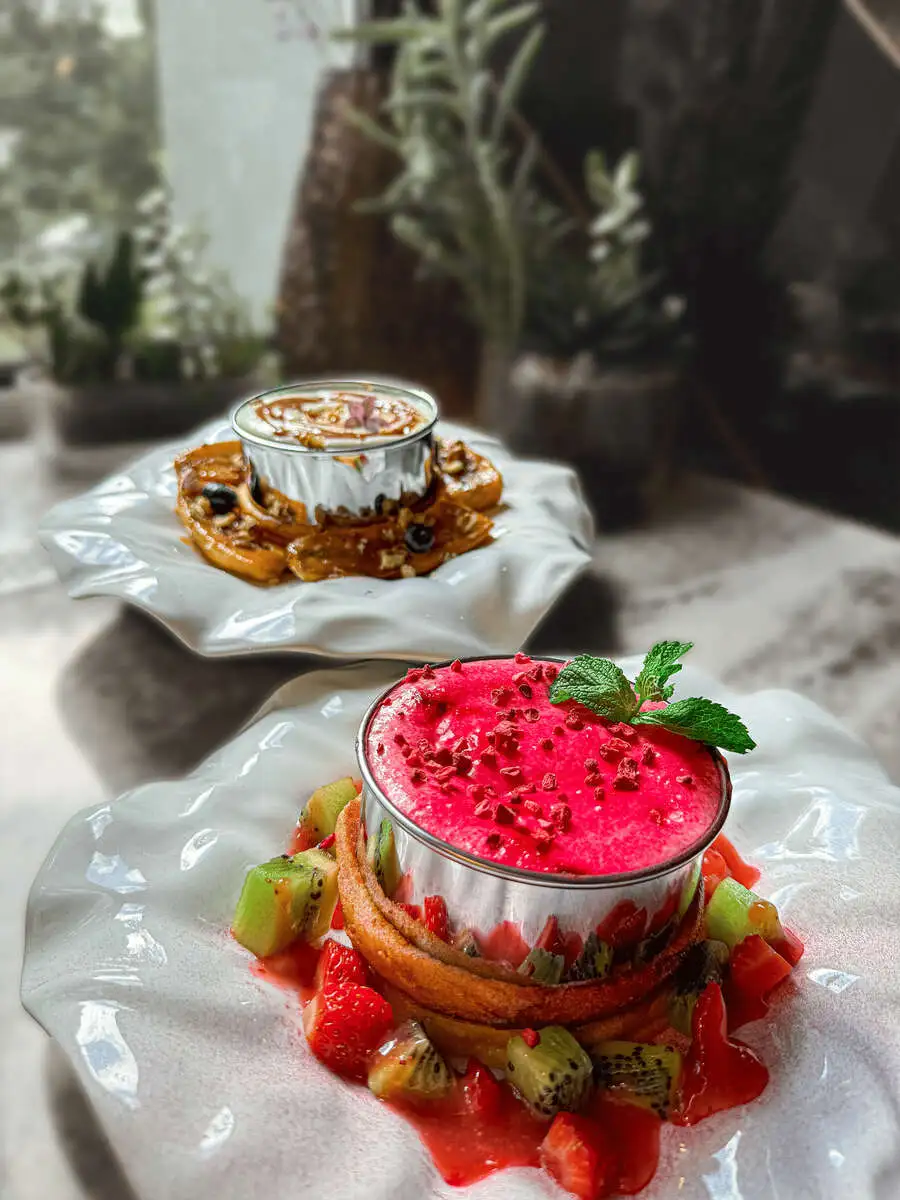 Сырные оладьи (Панкейки-чиз) с карамелизироваными бананами