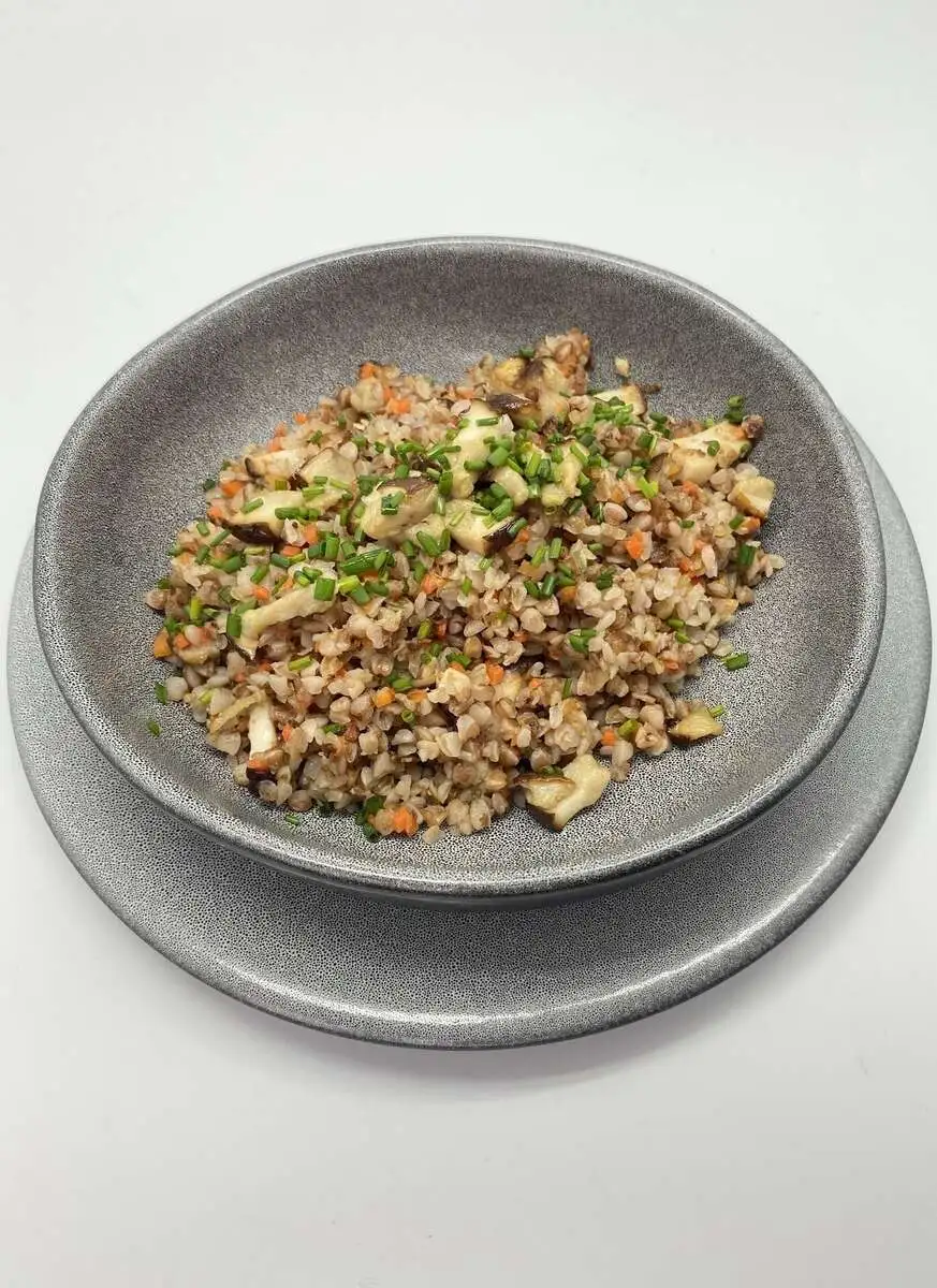 Каша гречневая с белыми грибами