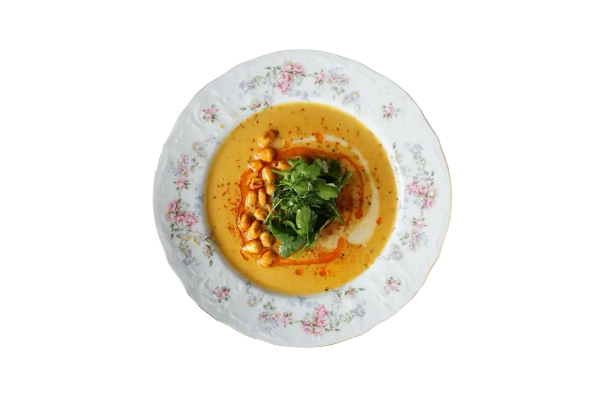 Чечевичный суп с кукурузой