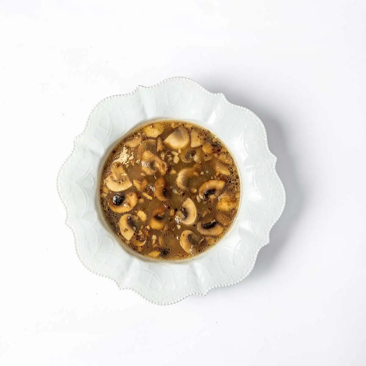 Похлебка грибная с чечевицей