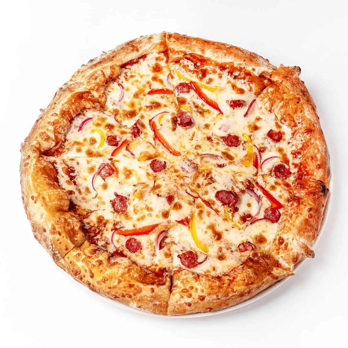 Пицца с копчеными колбасками