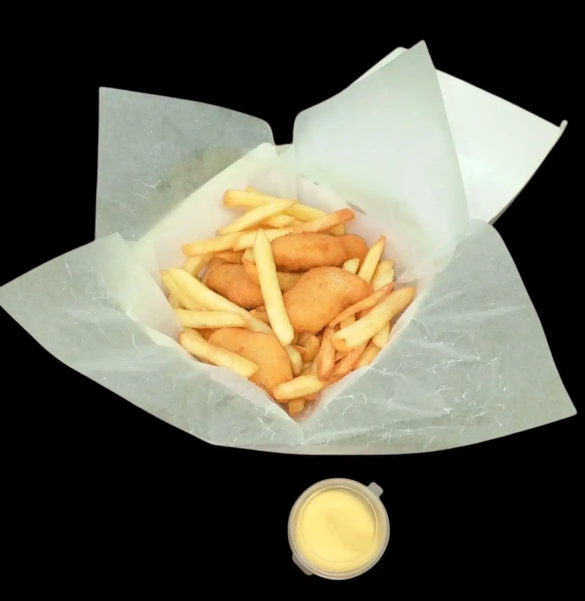 Картошка фри+наггетсы+соус