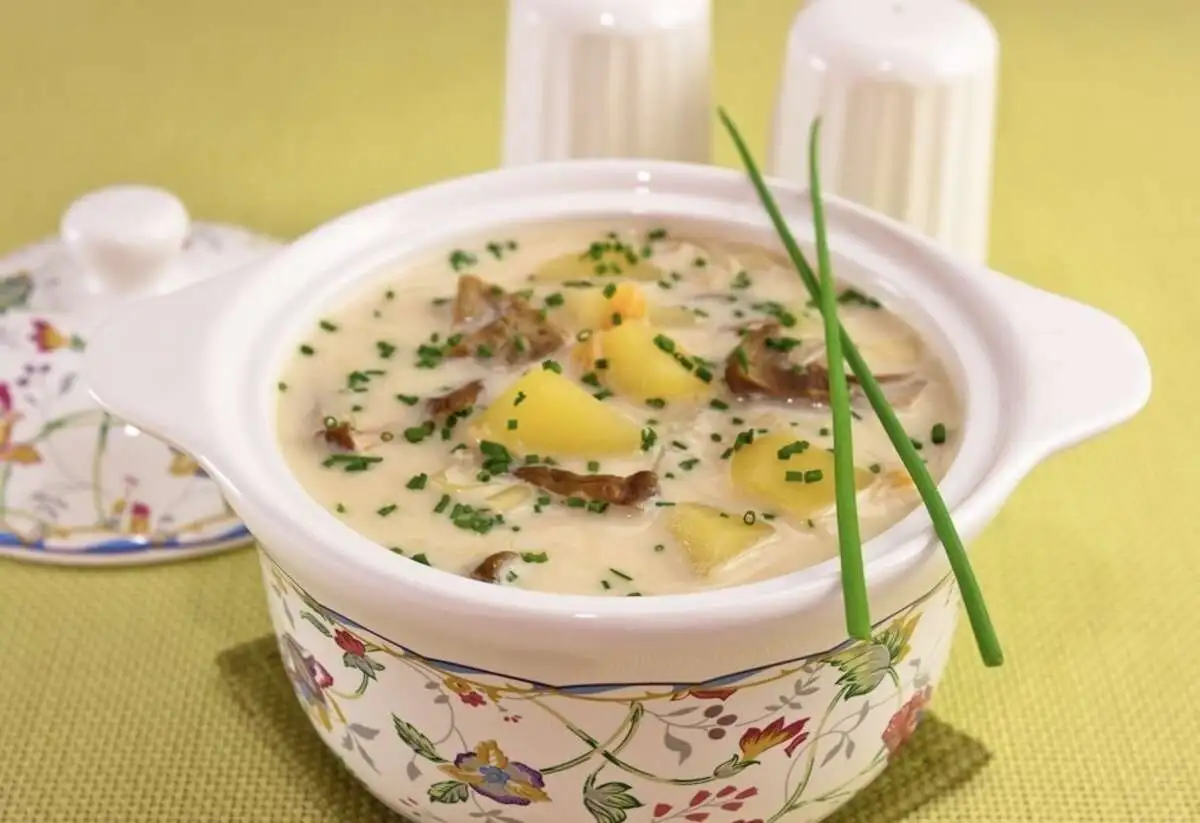 Сырный суп с белыми грибами 1л.