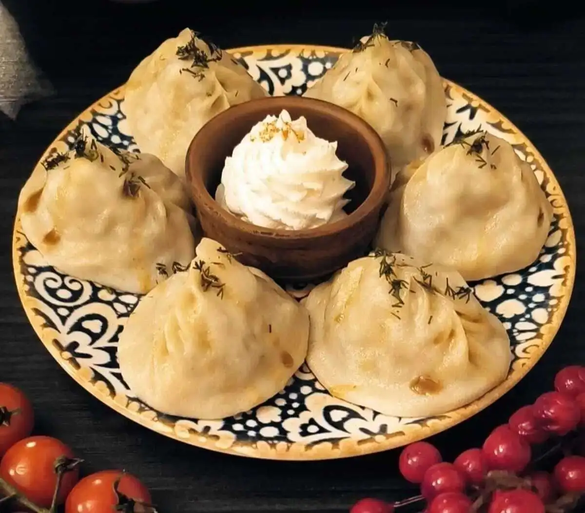 Манты с курицей