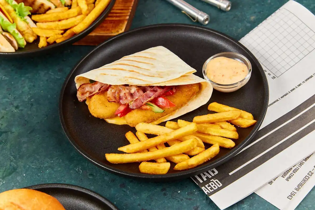 Тако с куриными стрипсами доставка