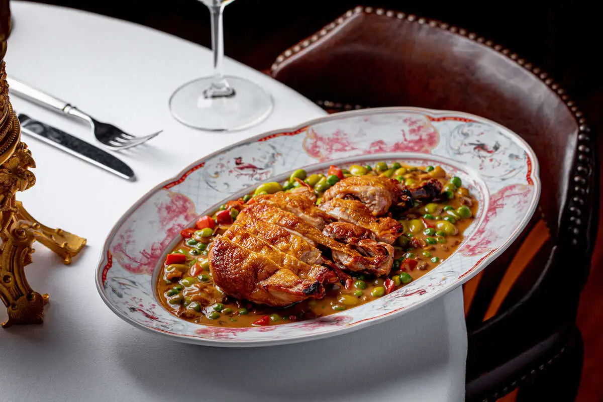 Цыпленок с соте из овощей