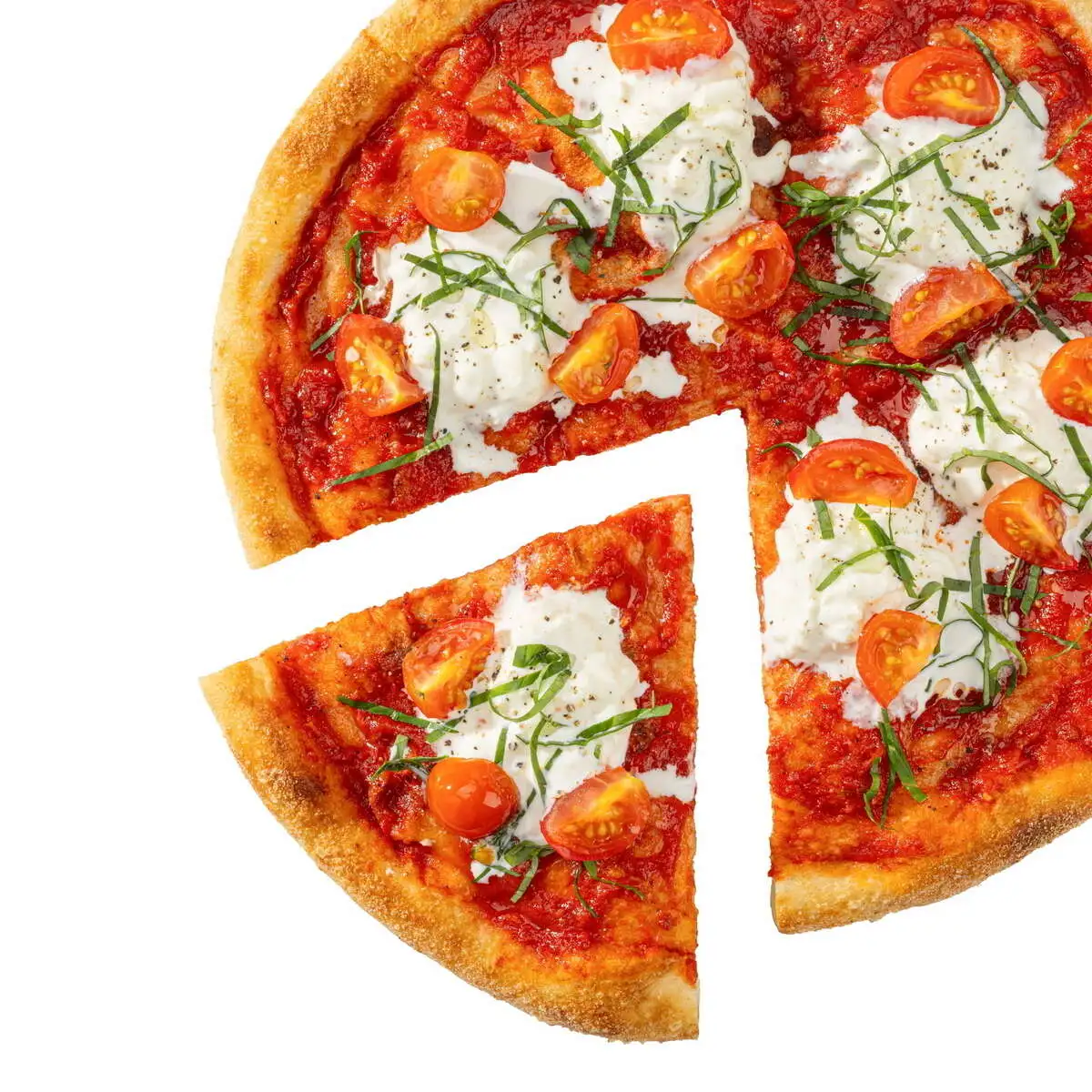 С базиликом и страчателлой круглая