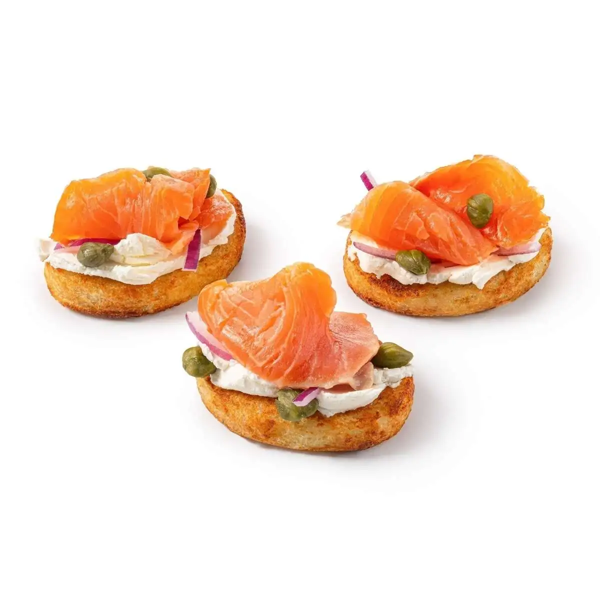 Драники с форелью и каперсами