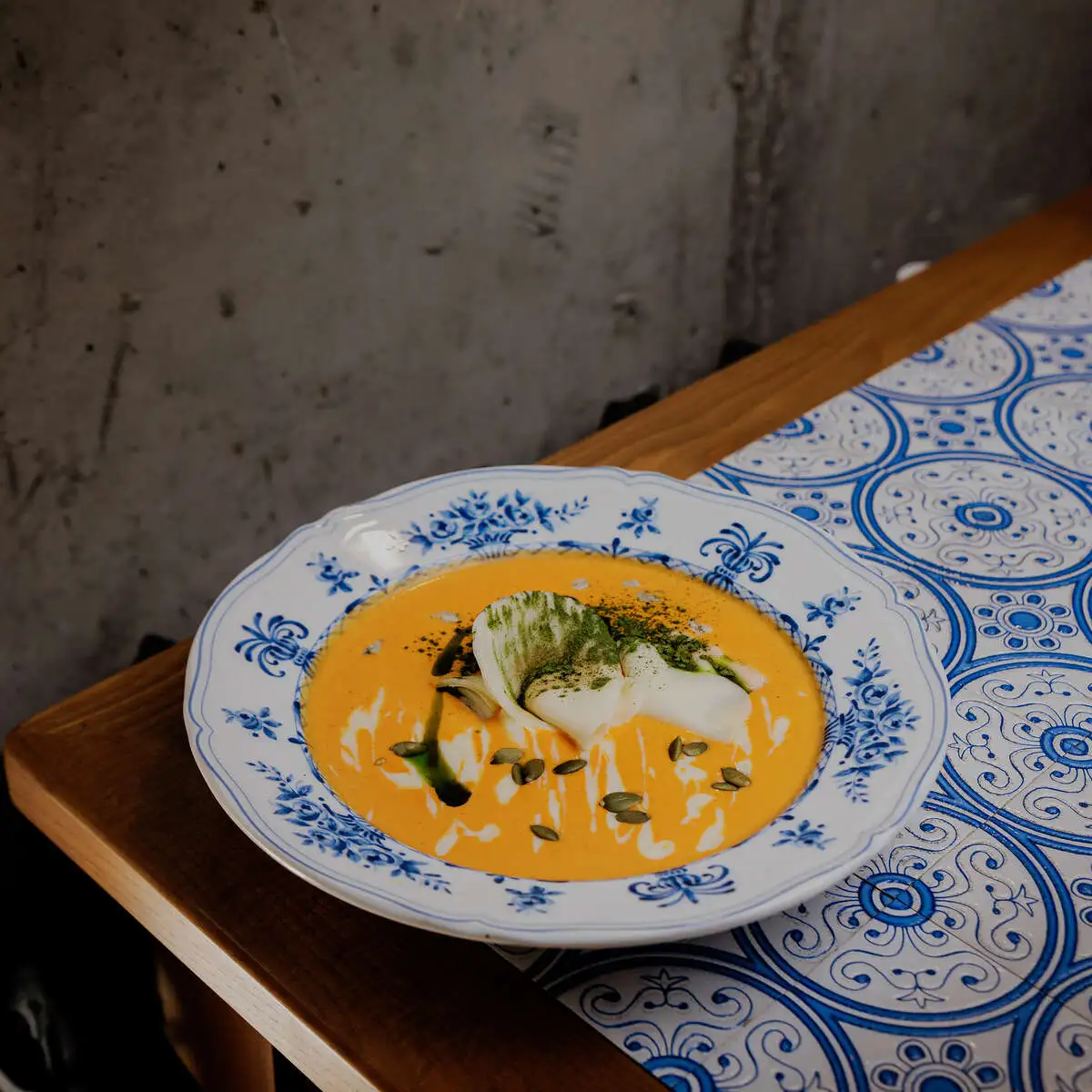 Хапи Тыквенный с запеченым лососем