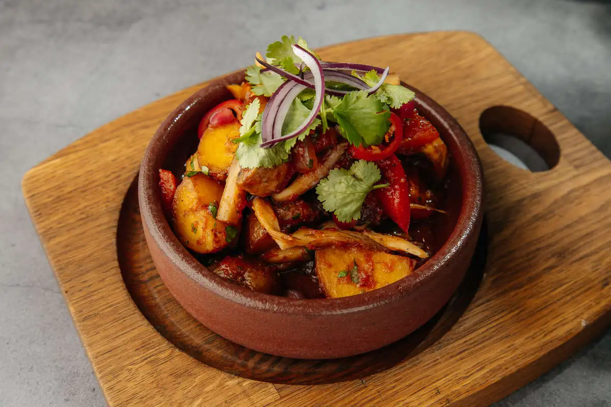 Оджахури с грибами