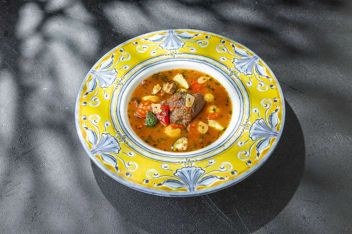 Хашлама с томлёным ягненком