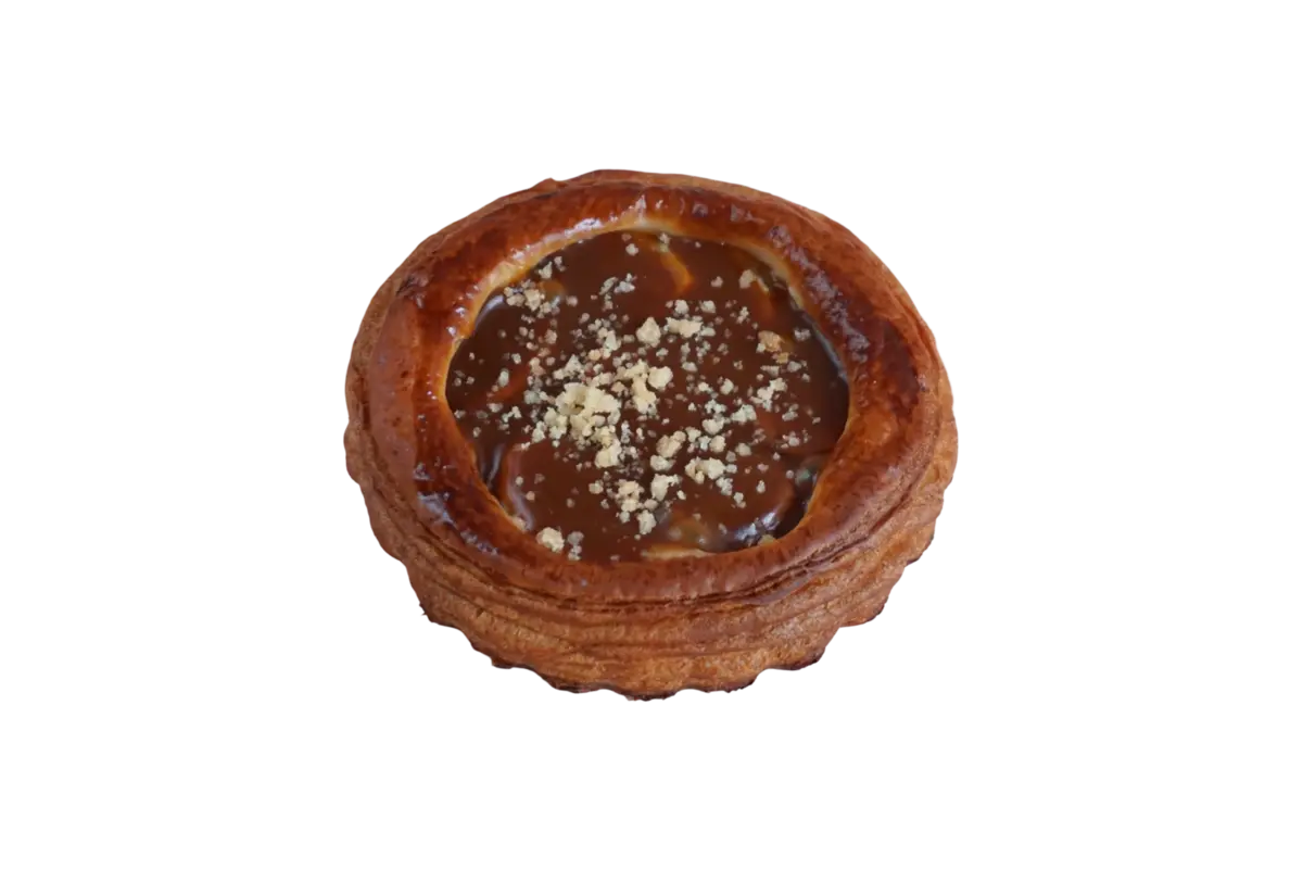 Слойка с бананом и карамелью