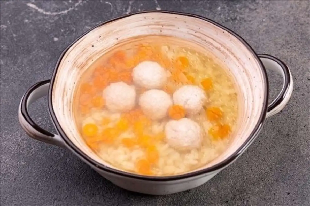 Суп с фрикадельками из индейки