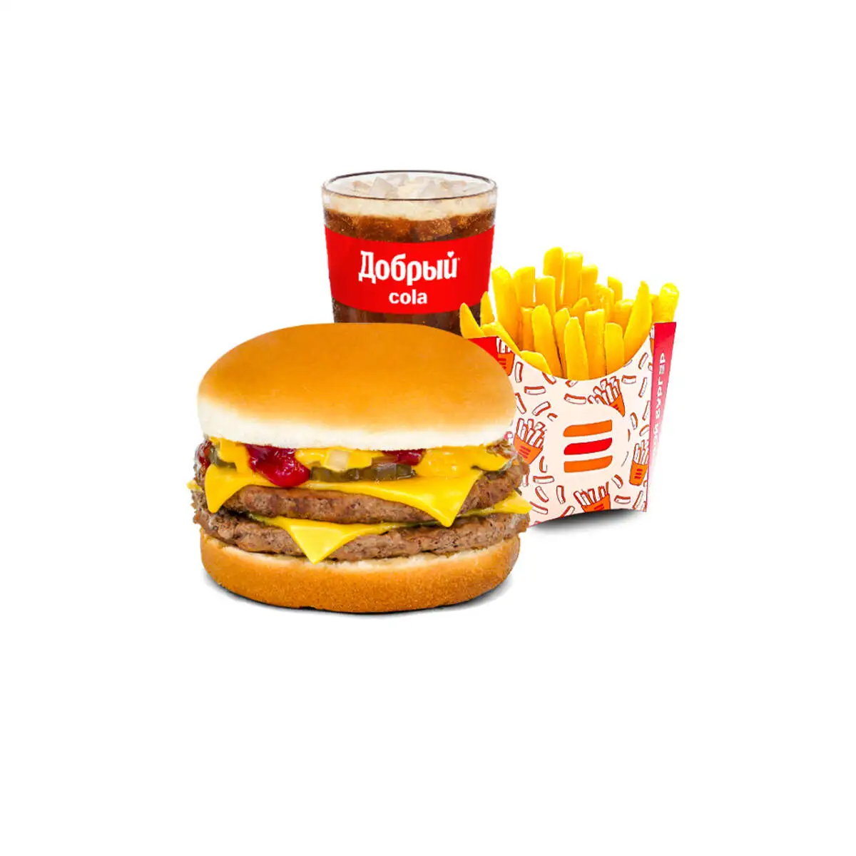 Двойной Чизбургер КОМБО
