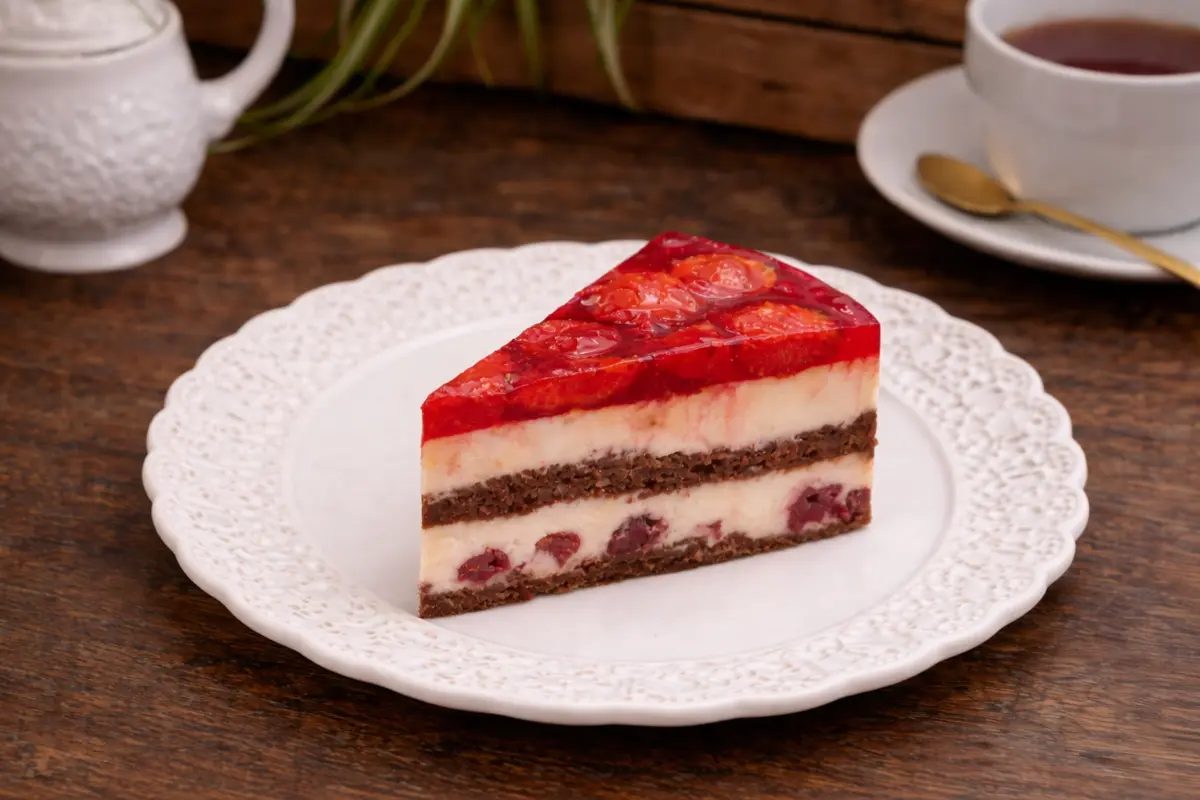 Торт Йогуртовый с клубникой 1шт