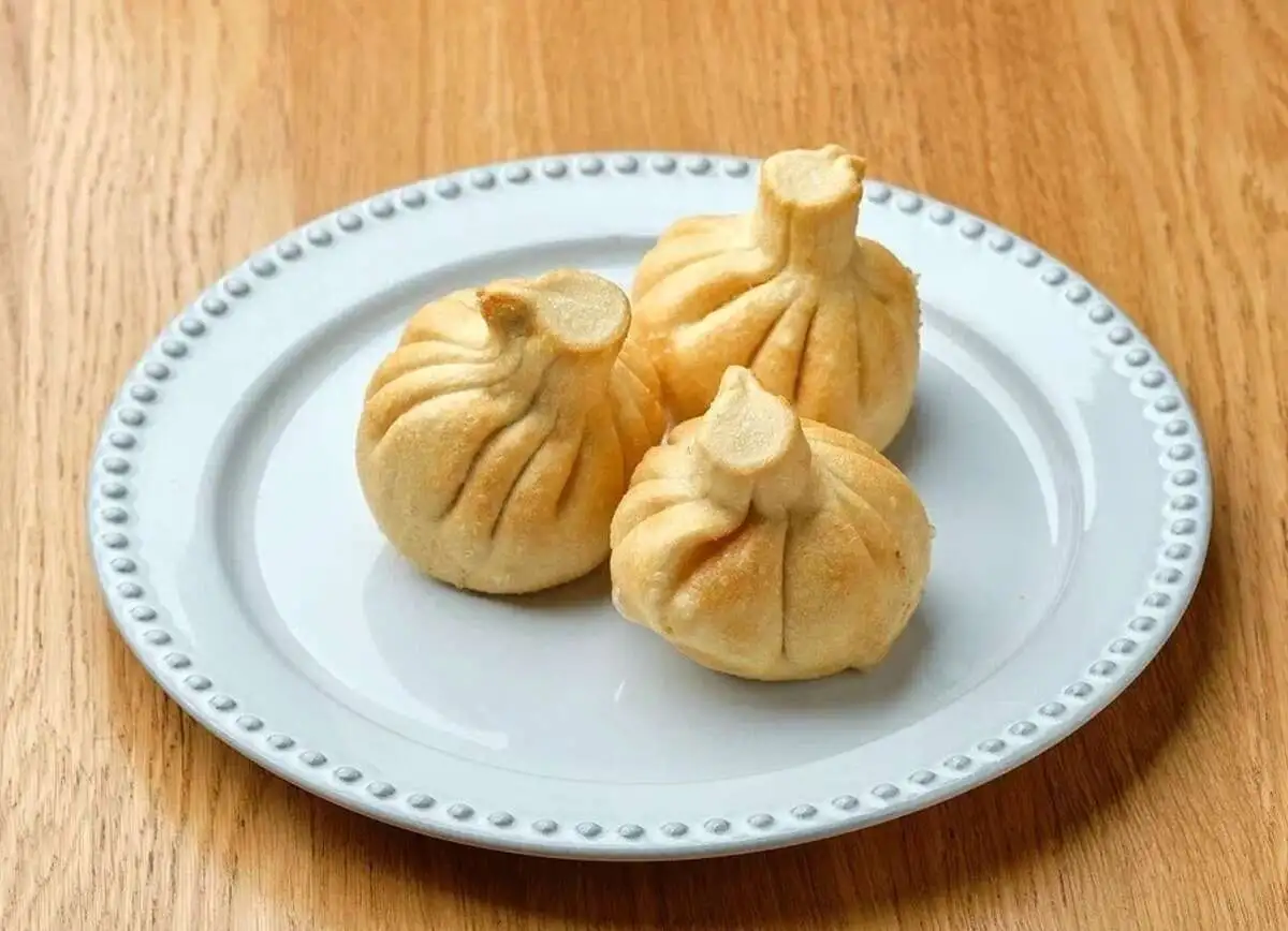 Жареные хинкали с картошкой и грибами