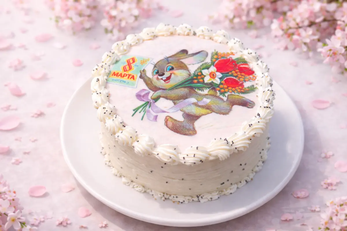 Бенто-торт Клубника со сливками