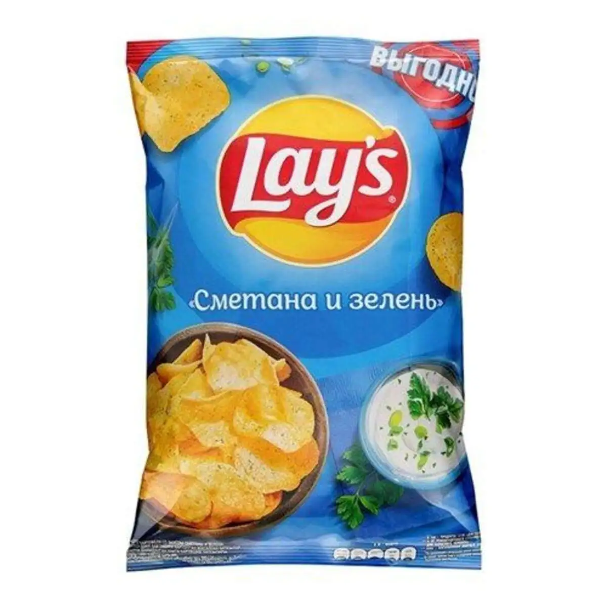 Чипсы Лейз Сметана/Зелень 70г(м)