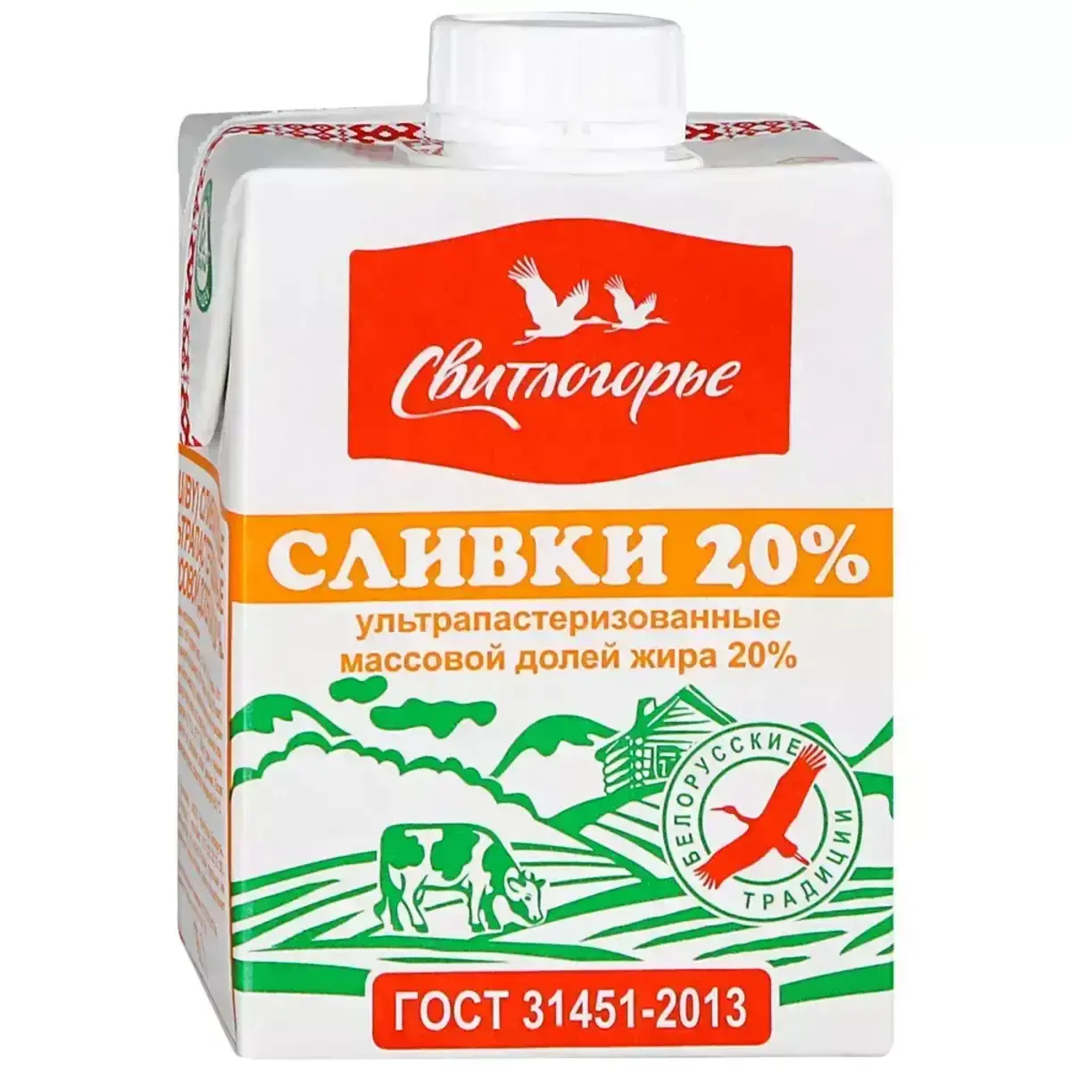 Сливки Свитлогорье 20% 0,5л(м)
