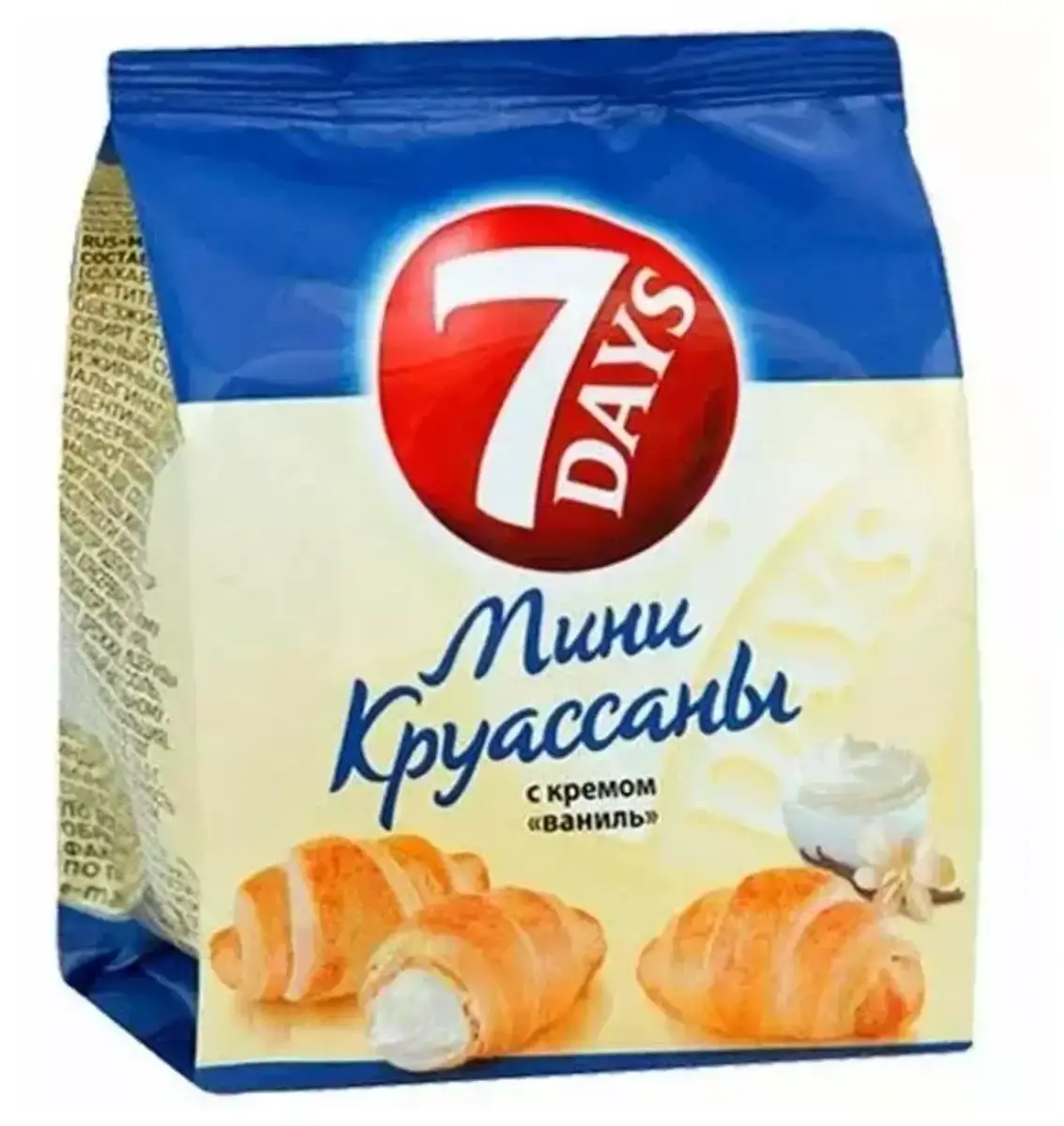 Круассаны 7Дней Ванильный Крем 176г(м)