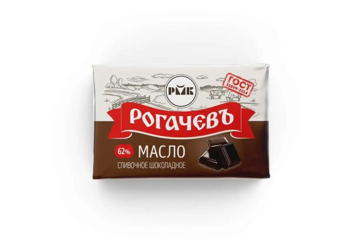 Масло Рогачев Сливочное Шоколадное 62/% 160ГР