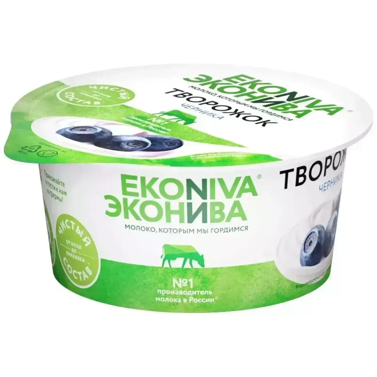 Творожок Эконива Черника 125г(м)