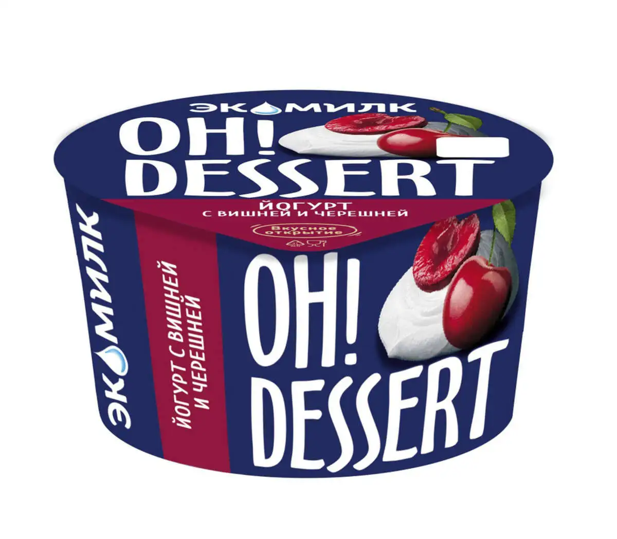 Йогурт Экомилк Вишня/Черешня 4,2% 130ГР