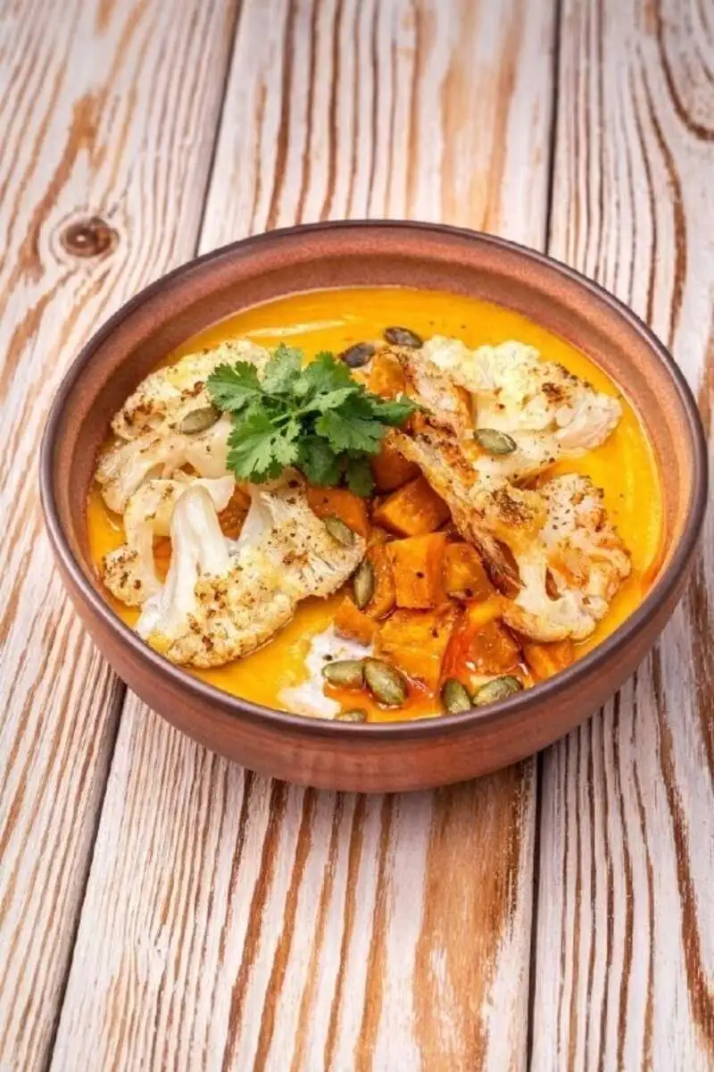 Суп тыквенный с цветной капустой