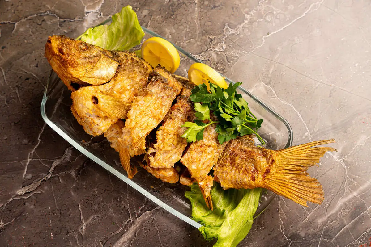 Карп жареный