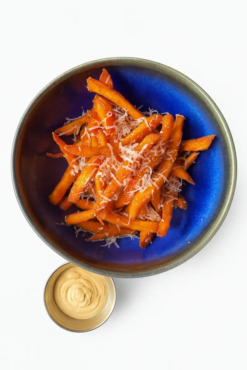 Батат фри с пармезаном и трюфельным соусом