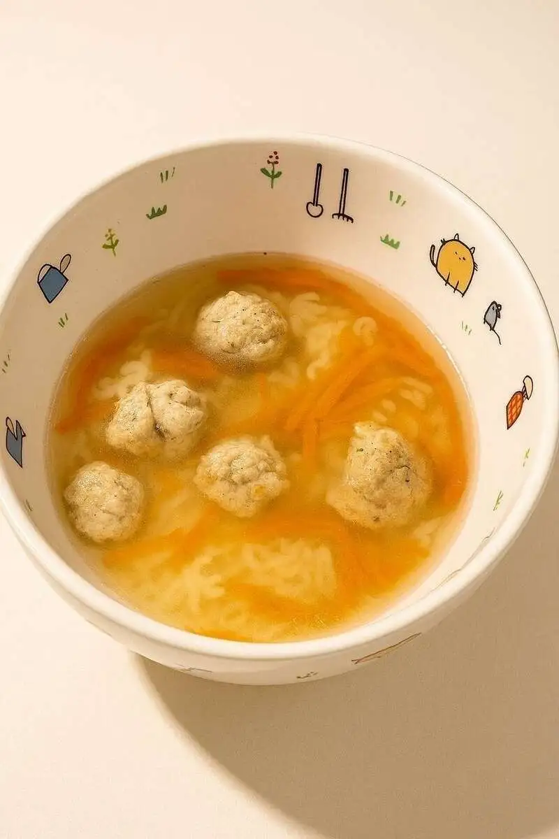 Суп куриный с буквами