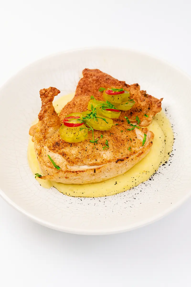 Цыпленок с картофельным пюре