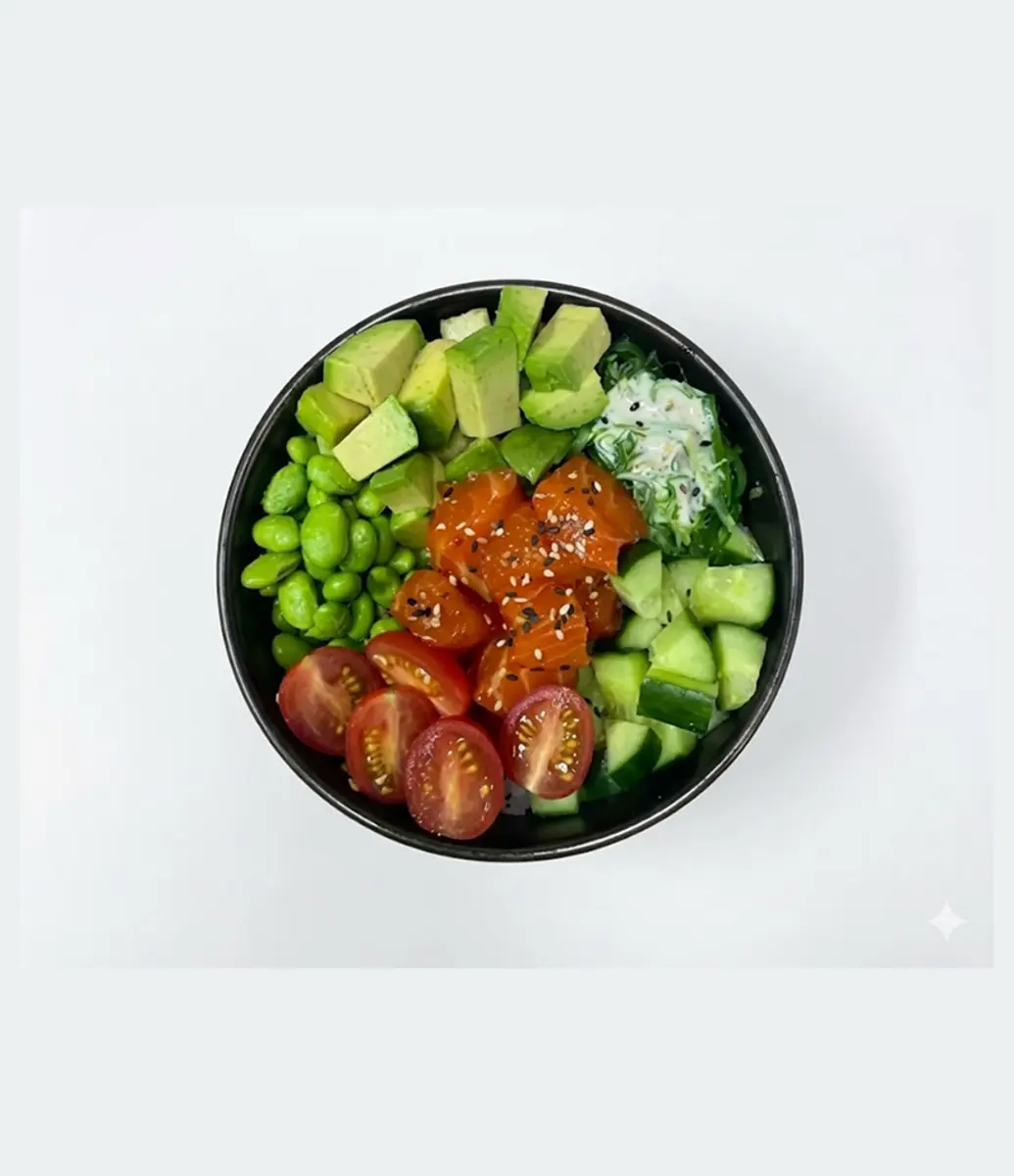 Поке с лососем кимчи