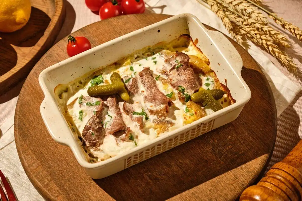 Запечённый картофель с говядиной