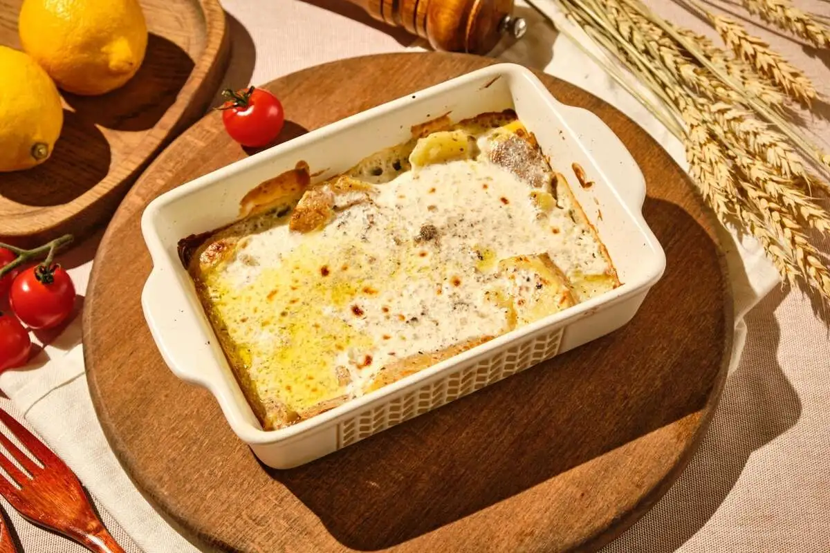 Запеченый картофель в сливочно-трюфельном соусе