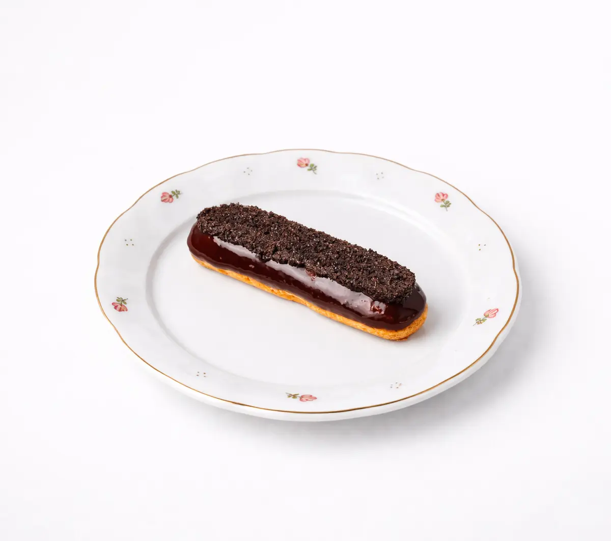 Воздушный эклер с маком и зеркальной глазурью