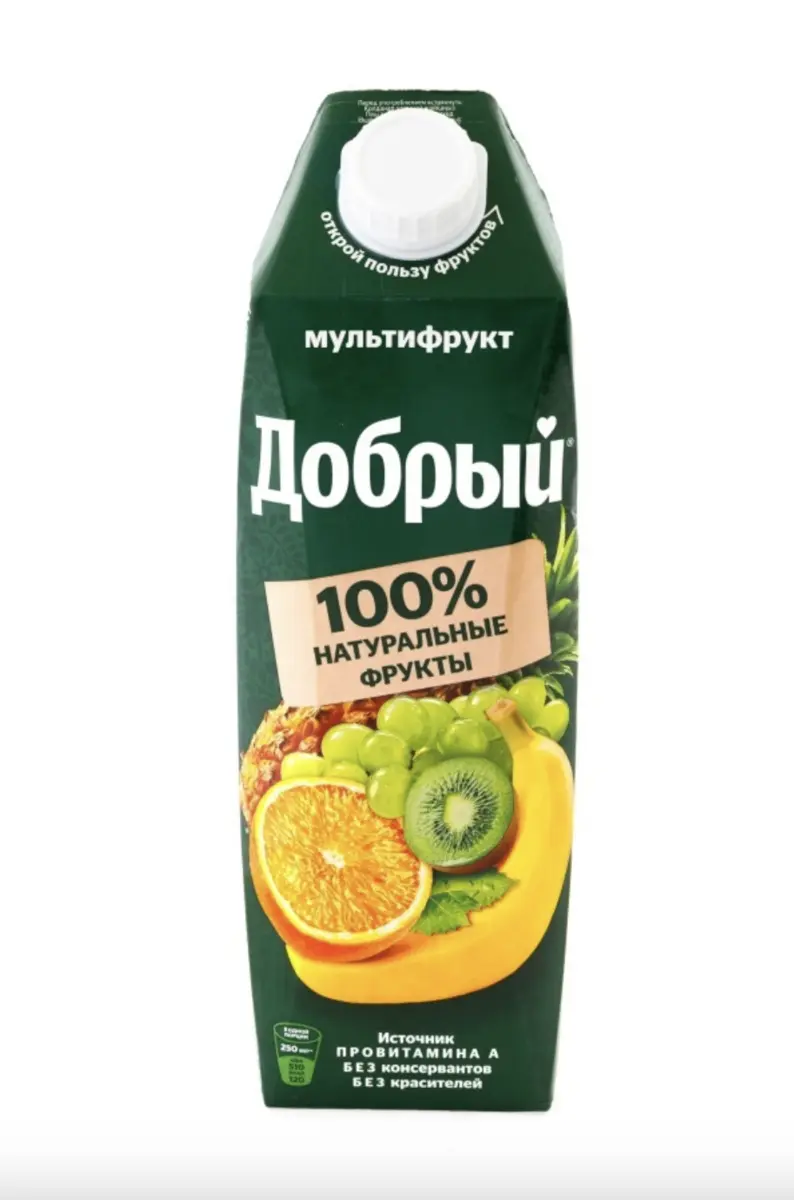 Сок Добрый мультифрукт 1л