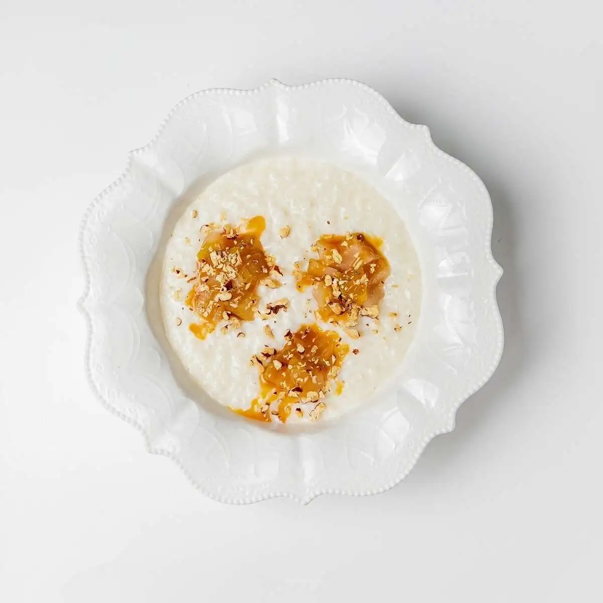 Каша рисовая с грушей и карамелью 