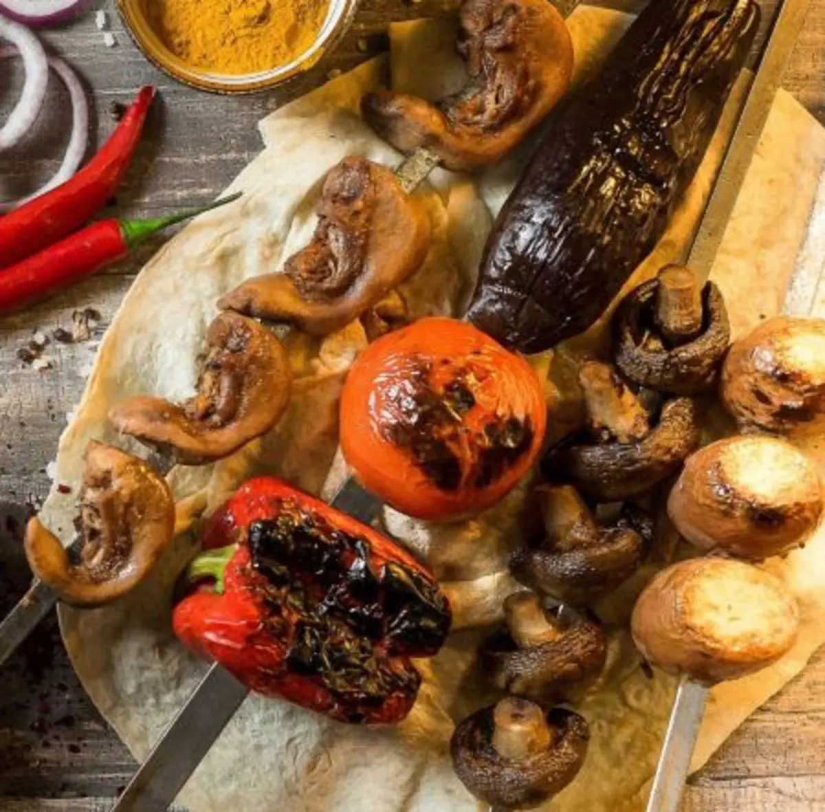 Овощи на углях*