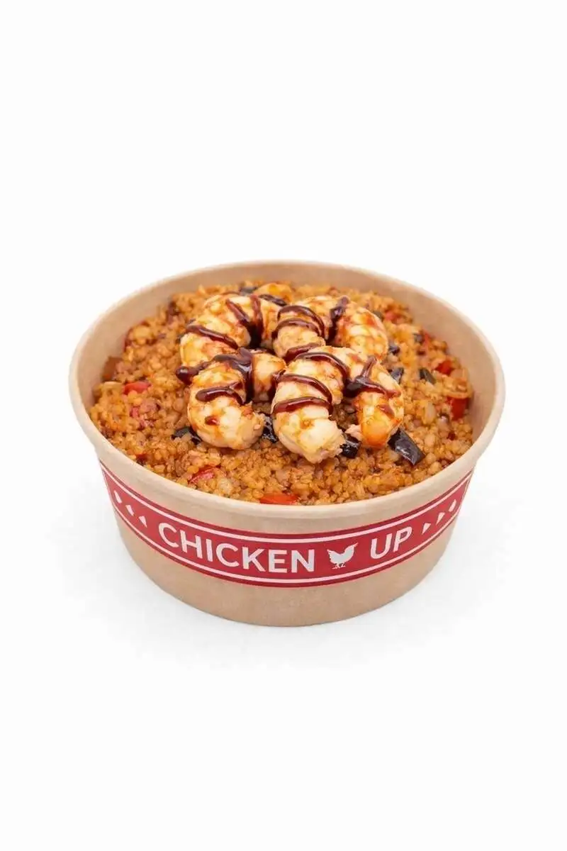 Рис с овощами и креветкой