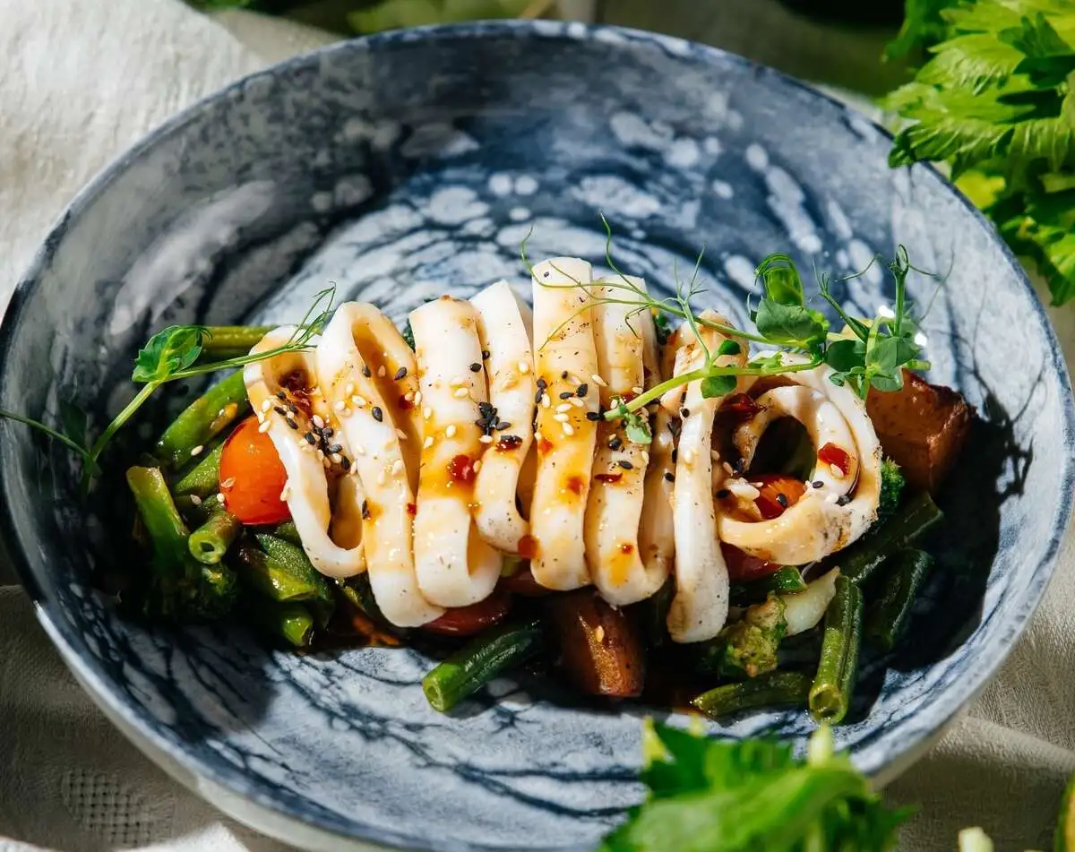 Кальмар на гриле в азиатском стиле