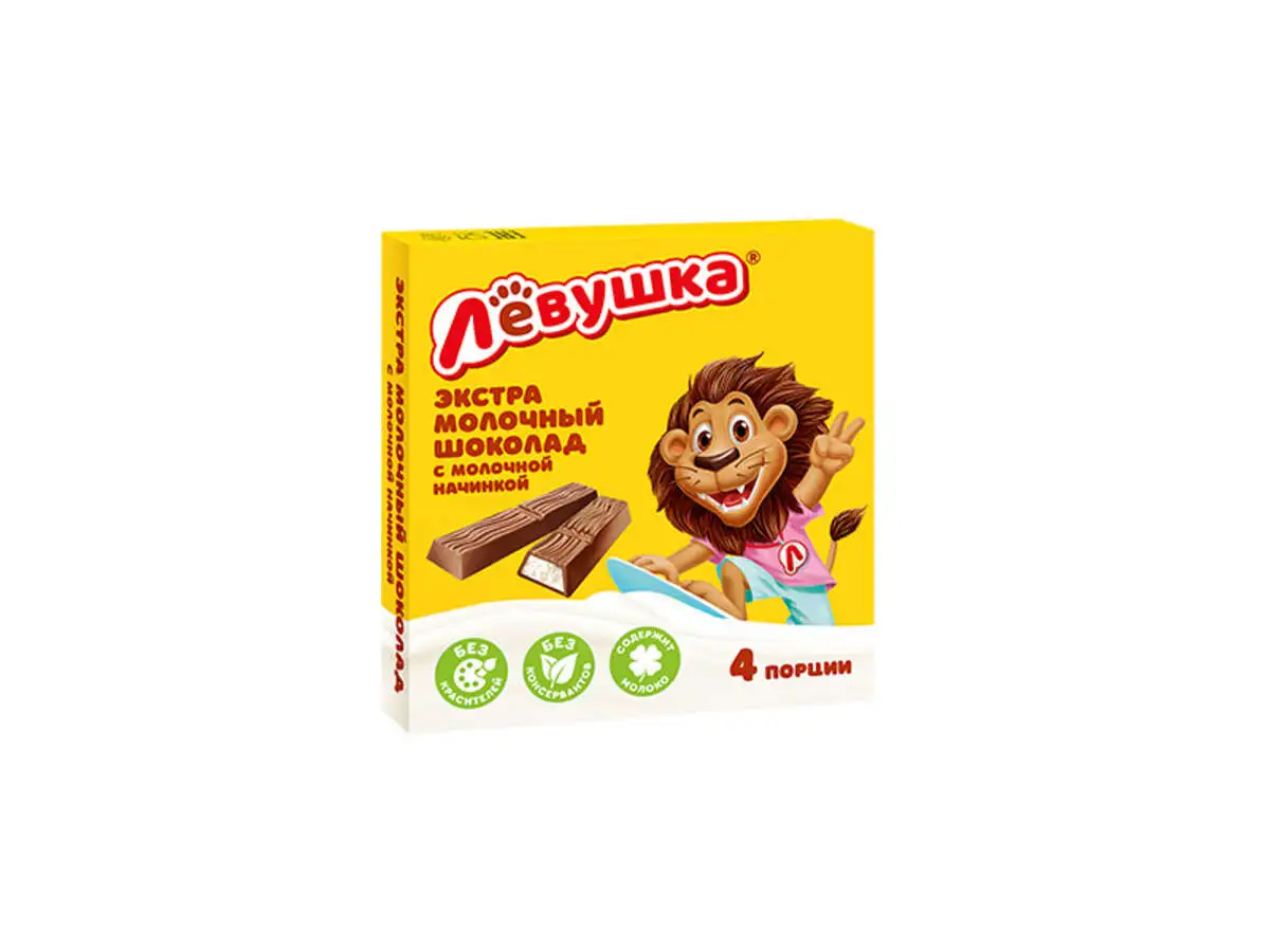 Шоколад Левушка Молочная Начинка 50гр