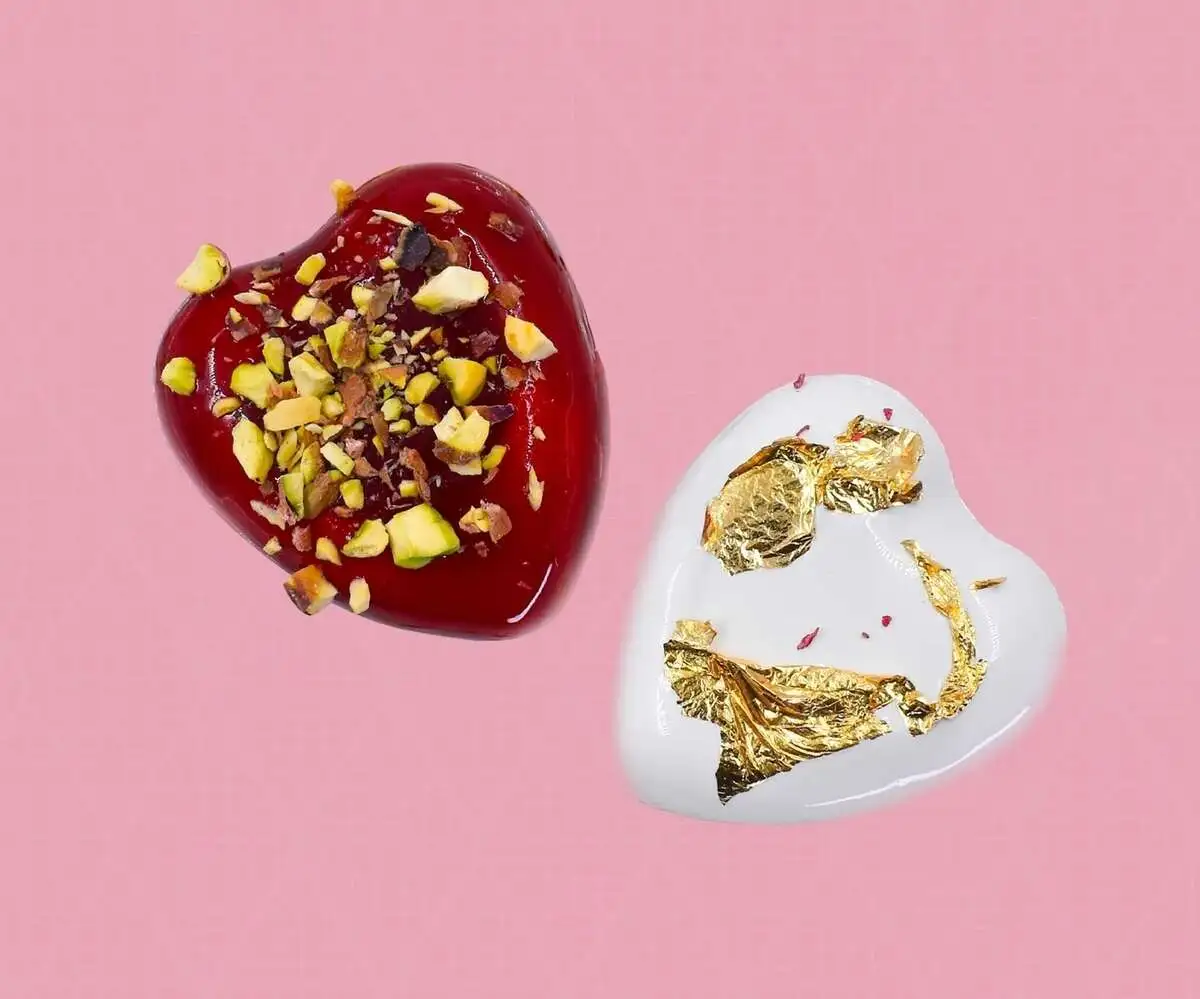 Муссовое сердце 2 шт 