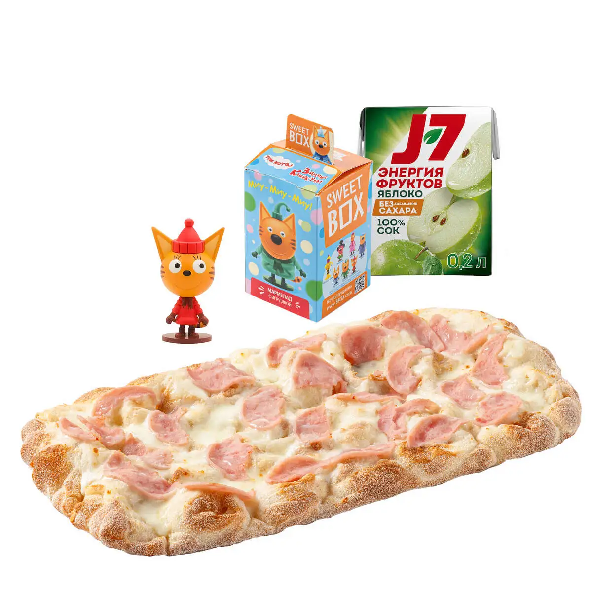 Набор | Комбо Три кота с пиццей ветчина и сыр