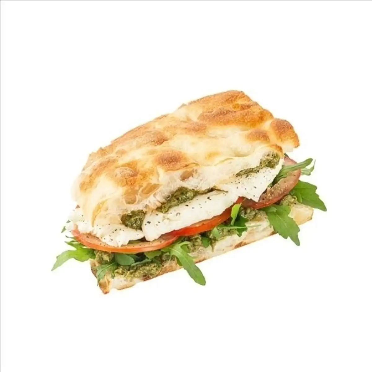 Сэндвич с моцареллой и томатами