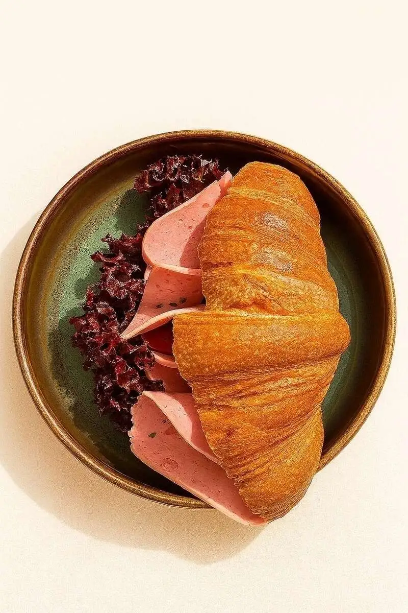 Круассан с ветчиной из индейки