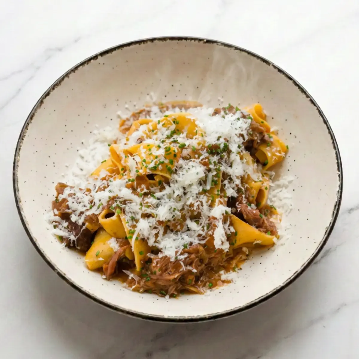 Папарделле, мясное рагу