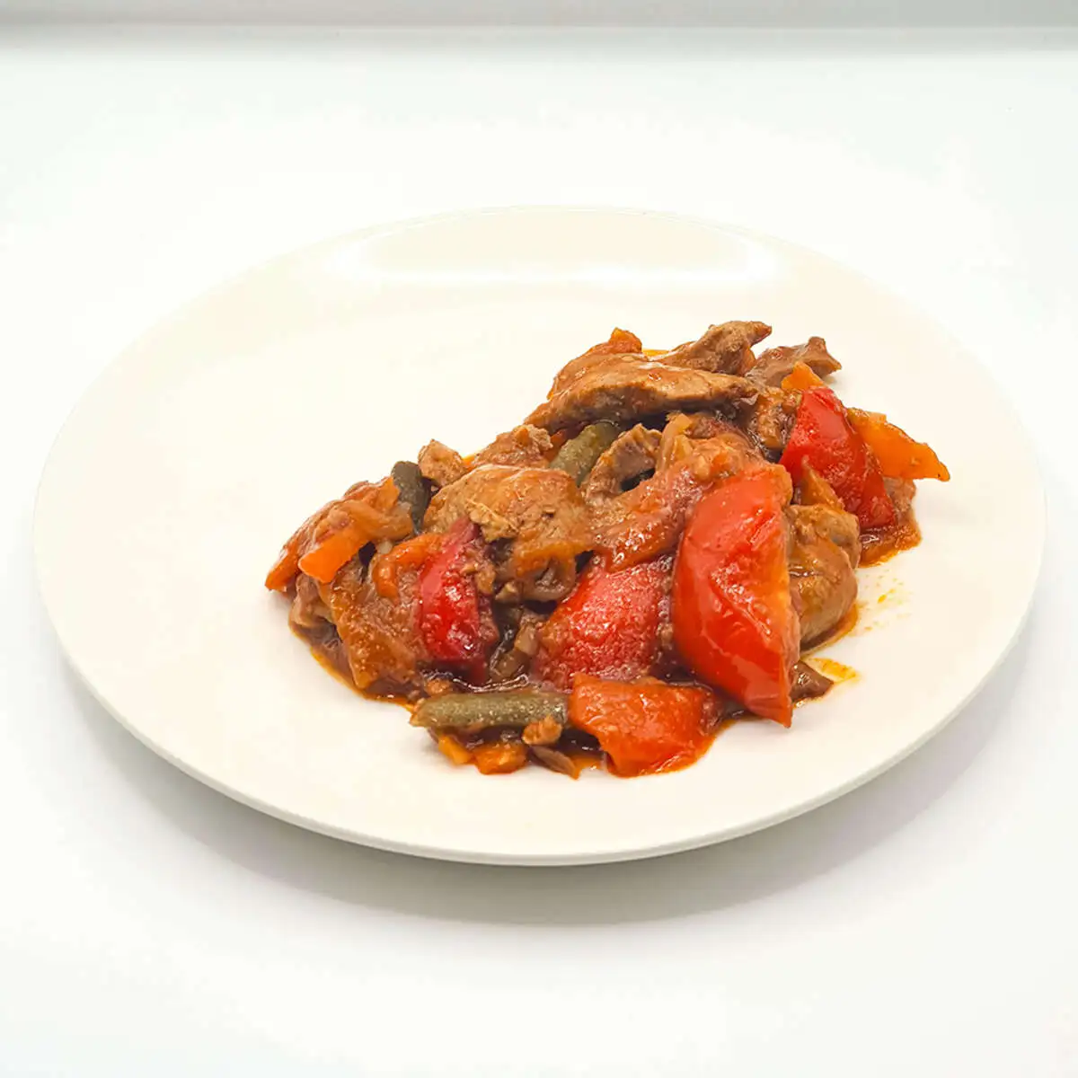 Свинина с овощами 